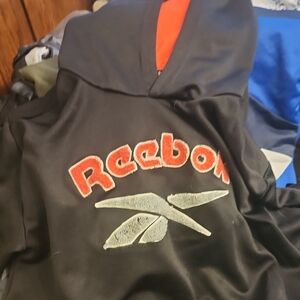 Reebok Kids Black Hoodie with Red Accents